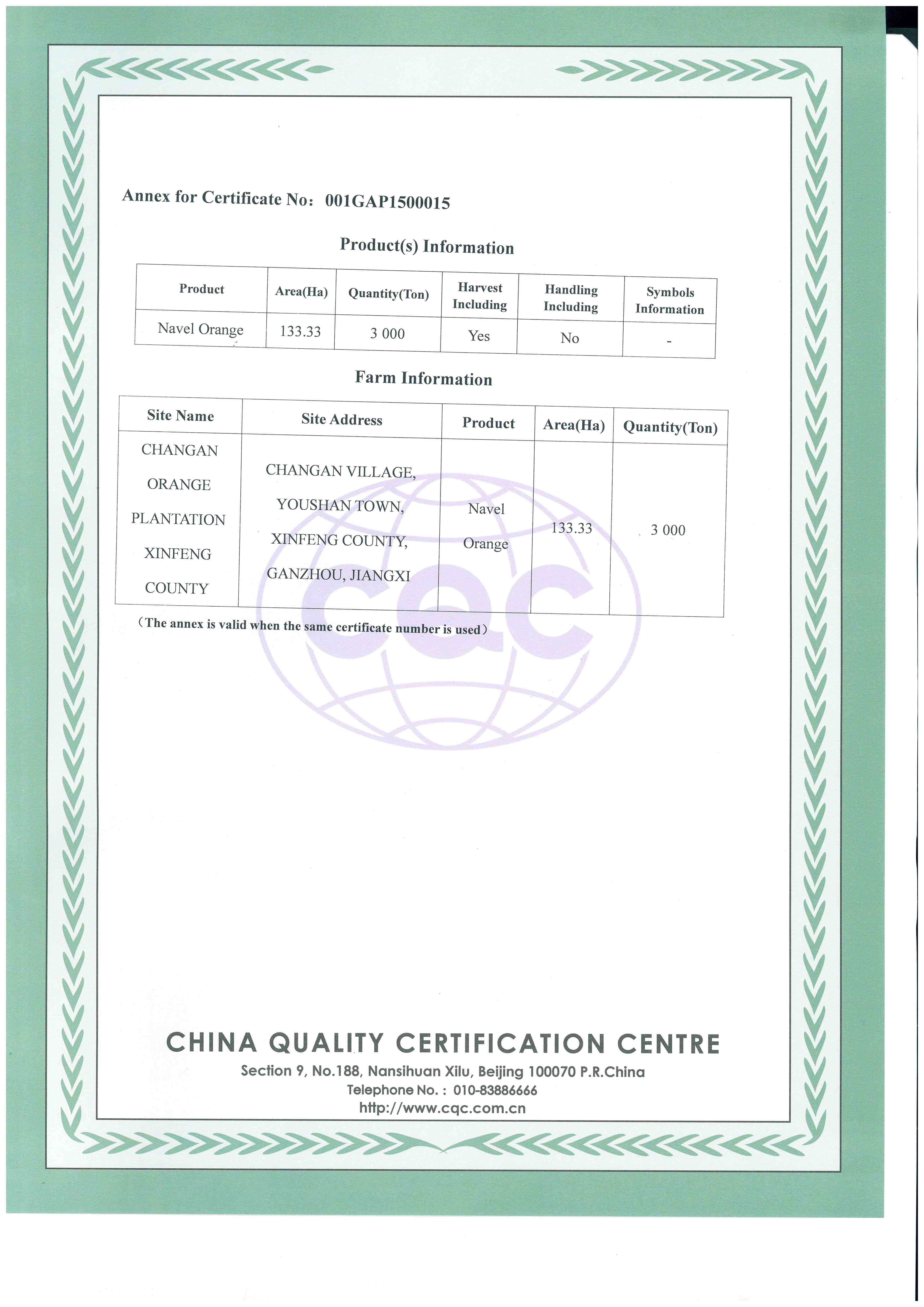 CQC certified products